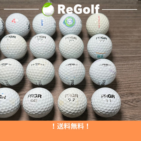 【中古】 ロストボール PRGR プロギア RS スピン ホワイト 20球 ACランク ゴルフボール リゴルフ